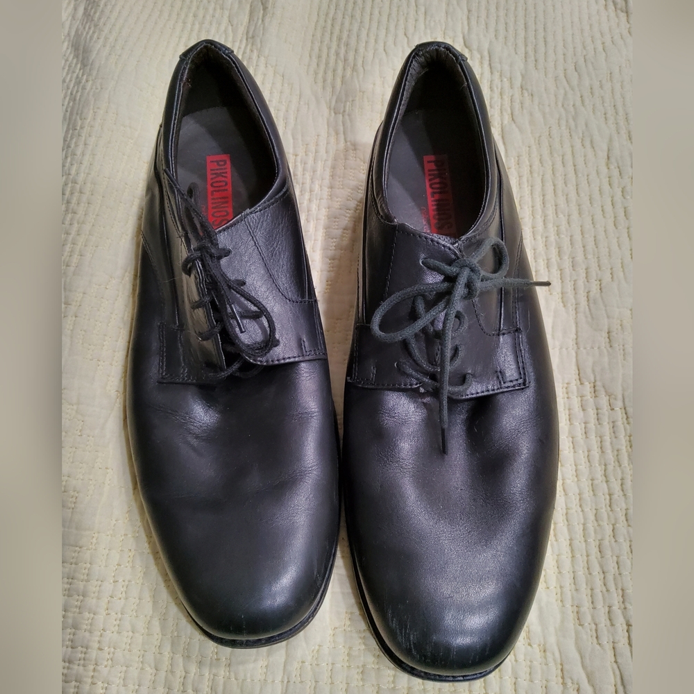 Pikolinos Black Leather Lace Up Shoes Size 44